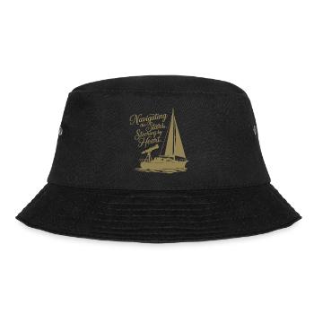 Segeln Segelboot Sterne Teleskop - Bucket Hat - Schwarz - Vorne - Lela (165cm)