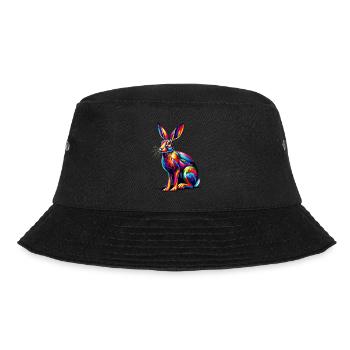 Colorful Pop Art Jackrabbit Jackrabbits - Bucket Hat - black - Front - Lela (165cm)