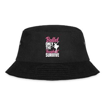 Süßes Ballerina Ballettänzerin Geschenk - Bucket Hat - Schwarz - Vorne - Lela (165cm)