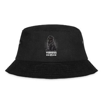 Neufundländer Stur VERGISS ES Hundebesitzer - Bucket Hat - Schwarz - Vorne - Lela (165cm)