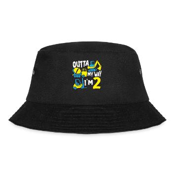 Baukran Bau Thema Geburtstage - Bucket Hat - Schwarz - Vorne - Lela (165cm)