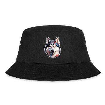 Siberian Husky - Bucket Hat - black - Front - Lela (165cm)