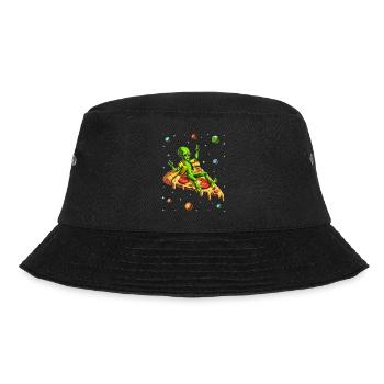 Alien Riding Pizza - Bucket Hat - black - Front - Lela (165cm)
