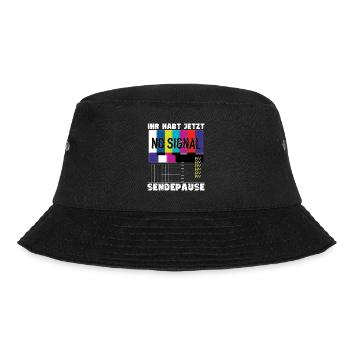 You now have a break from broadcasting - No signal - Bucket Hat - black - Front - Lela (165cm)