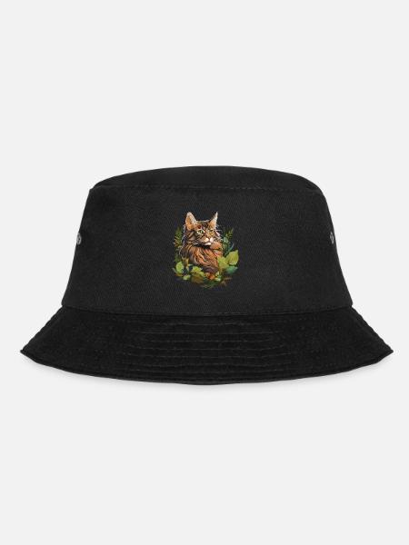 Maine Coon Kitten Maine Coon Cat - Bucket Hat - black