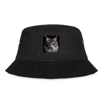 Maine Coon Kätzchen Maine Coon Katze - Bucket Hat - Schwarz - Vorne - Lela (165cm)