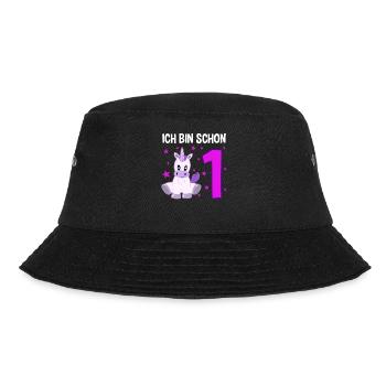 Unicorn Wonderland 1st Birthday - Bucket Hat - black - Front - Lela (165cm)