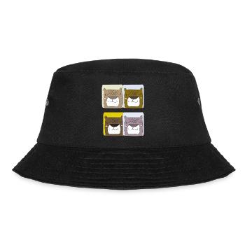 bären 4fach - Bucket Hat - Schwarz - Vorne - Lela (165cm)