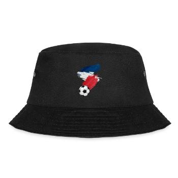 Frankreich Fußball Fußball Flagge - Bucket Hat - Schwarz - Vorne - Lela (165cm)