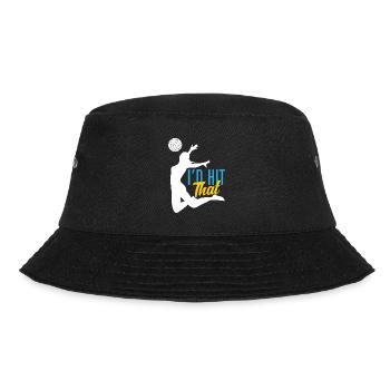 Lustiges Volleyball Geschenk - Bucket Hat - Schwarz - Vorne - Lela (165cm)