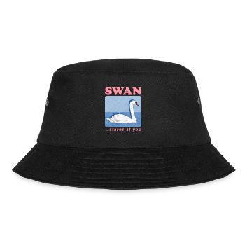 Swan Swan Lover Swans Gift - Bucket Hat - black - Front - Lela (165cm)