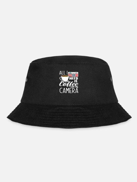 Photographer, Photographer, Coffee, Camera - Bucket Hat - black