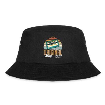 Mai 1951 Geburtstagsgeschenk 1951 Mai - 1951 Mai - Bucket Hat - Schwarz - Vorne - Lela (165cm)