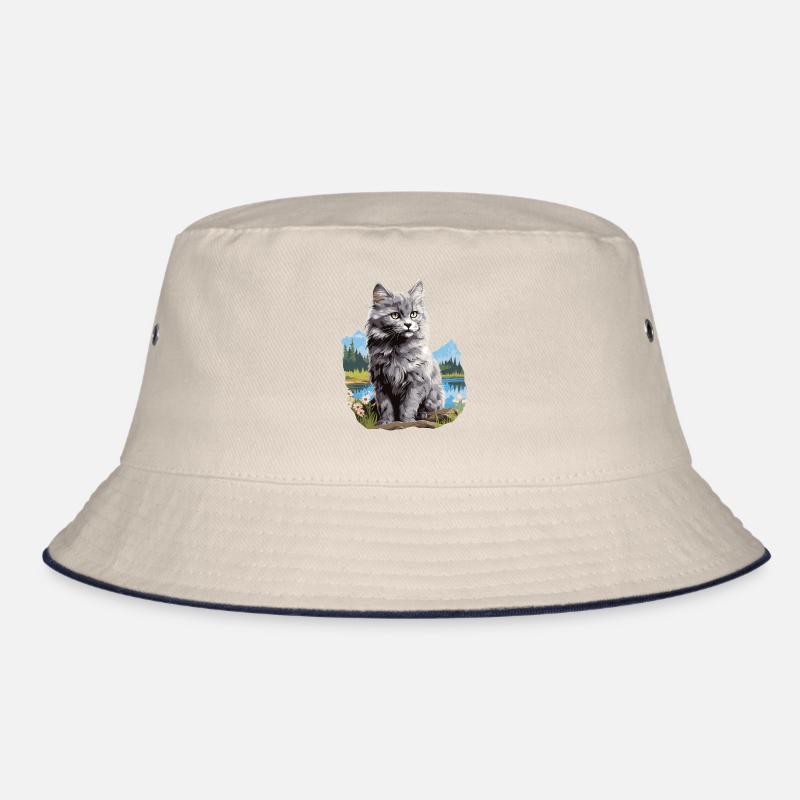 Nebelung Kätzchen Nebelung Katze Bucket Hat