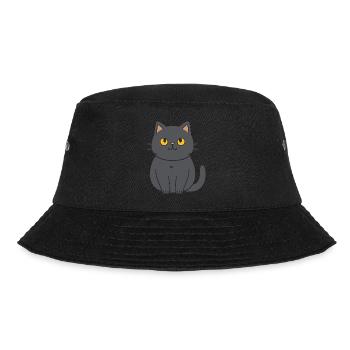 Chartreux kleine Katze - Bucket Hat - Schwarz - Vorne - Lela (165cm)