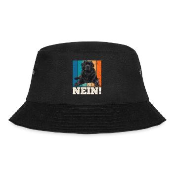 Neufundländer Hundebesitzer NEIN! Newfie Fan - Bucket Hat - Schwarz - Vorne - Lela (165cm)