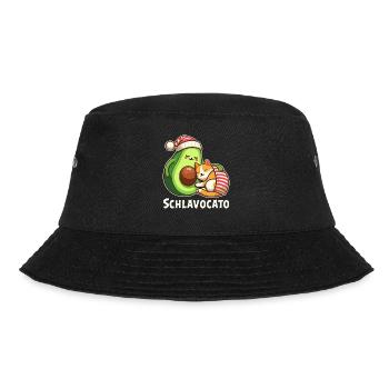 Schlavocato Schlafshirt Nachthemd Pyjama Schlaf - Bucket Hat - Schwarz - Vorne - Lela (165cm)