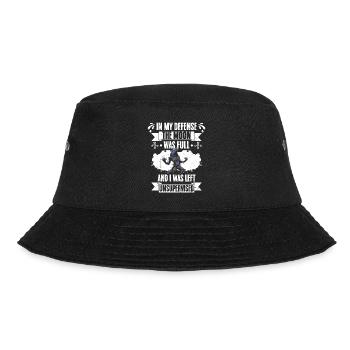 In My Defense The Moon Was Full Sarcastic Werewolf - Bucket Hat - Schwarz - Vorne - Lela (165cm)