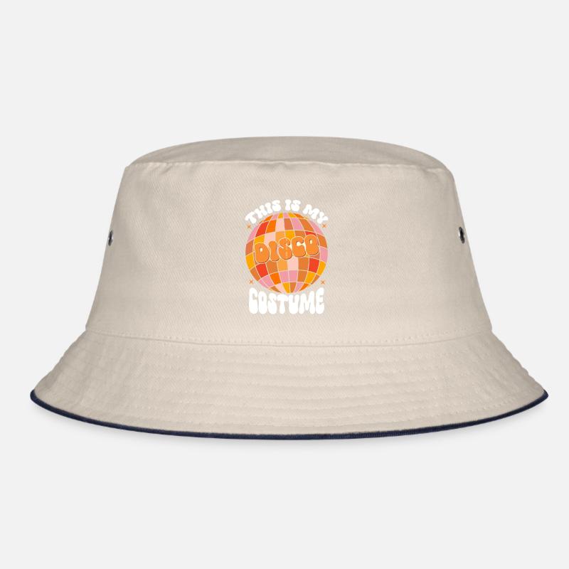 Disco Groovy Hippie 70s 80er Vintage Siebziger Bucket Hat