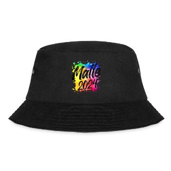 Malle 2024 Bunt Klecks Mallorca - Bucket Hat - Schwarz - Vorne - Lela (165cm)
