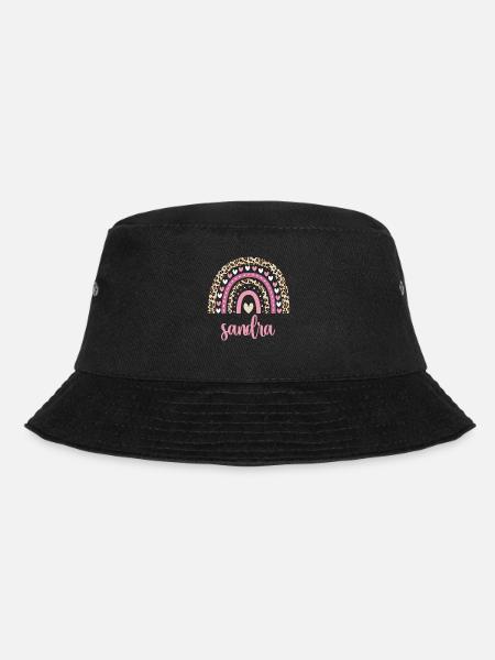 Sandra Regenbogen Name Geburtstag Sandra - Bucket Hat - Schwarz