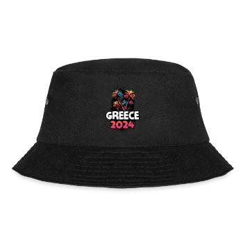 Greece 2024 Holiday Travel Colorful - Bucket Hat - black - Front - Lela (165cm)