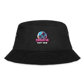 Croatia Party Crew Holiday Saying - Bucket Hat - black - Front - Lela (165cm)