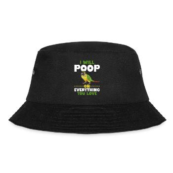 Molina Parakeet Parrot Bird Parakeet - Bucket Hat - black - Front - Lela (165cm)