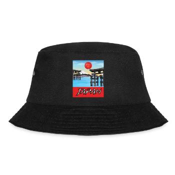 Vintage Japan Traveling Poster Lovely - Bucket Hat - black - Front - Lela (165cm)