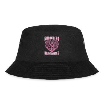 Mama Mutter Baum Natur Herz - Bucket Hat - Schwarz - Vorne - Lela (165cm)