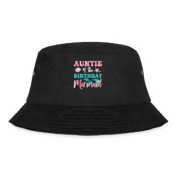 Tante Des Geburtstags-meerjungfrau-designs - Bucket Hat - Schwarz - Vorne - Lela (165cm)