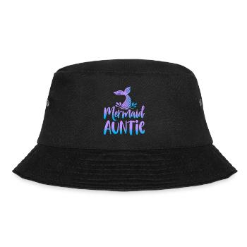 Mermaid Squad Security Auntie Theme Design - Bucket Hat - Schwarz - Vorne - Lela (165cm)