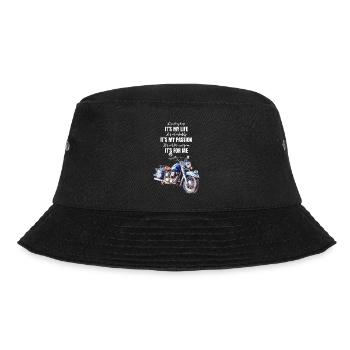 Motorcycle Chopper Motorcyclist Biker Lifestyle - Bucket Hat - black - Front - Lela (165cm)