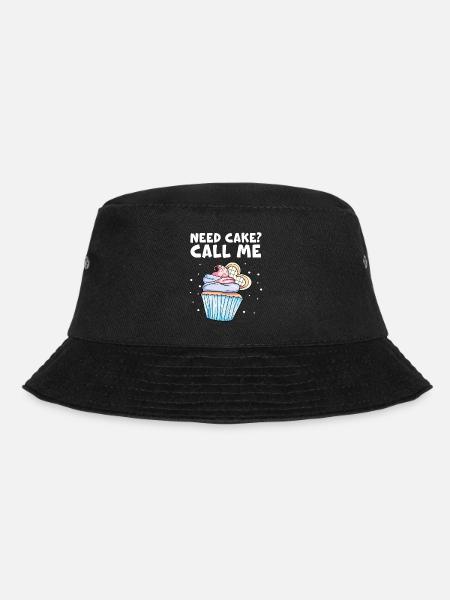Cupcake Muffin Backen Geschenk - Bucket Hat - Schwarz