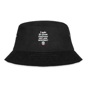 Eiscreme Eis Eiskrem Ice Cream Sommer Geschenk - Bucket Hat - Schwarz - Vorne - Lela (165cm)