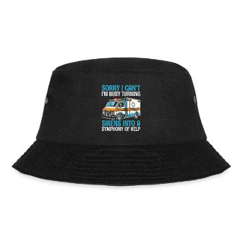 Tut mir leid, ich kann nicht, ich bin damit beschäftigt, Sirenen in eine Symphomphe zu verwandeln - Bucket Hat - Schwarz - Vorne - Lela (165cm)