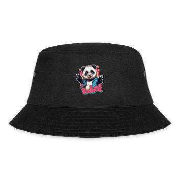 LIA - Schöner Mädchen Name mit coolem Panda - Bucket Hat - Schwarz - Vorne - Lela (165cm)
