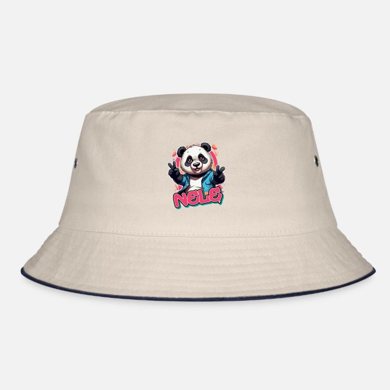 NELE - Schöner Mädchen Name mit coolem Panda Bucket Hat
