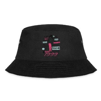 Jahrgang 1999 Geschenk Geburtstag 1999 Mädchen 1999 - Bucket Hat - Schwarz - Vorne - Lela (165cm)