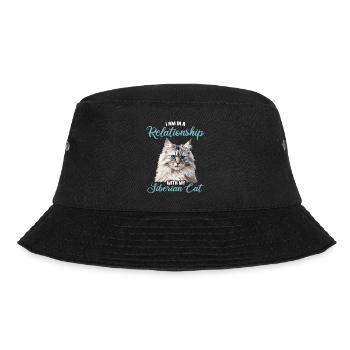 Siberian Cat Sibirische Katze - Bucket Hat - black - Front - Lela (165cm)