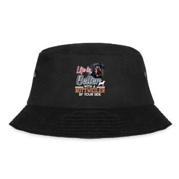 Rottie owner LIFE IS BETTER WITH ROTTWEILER - Bucket Hat - black - Front - Lela (165cm)