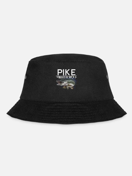 Northern Pike Fisherman Pike Fishing Rod Pike Fish - Bucket Hat - black