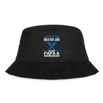 Papa Heizungsbauer Heizungsinstallateur Geschenk - Bucket Hat - Schwarz - Vorne - Lela (165cm)