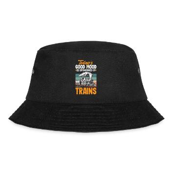 Funny Train Lover Trains Locomotive Gift - Bucket Hat - black - Front - Lela (165cm)