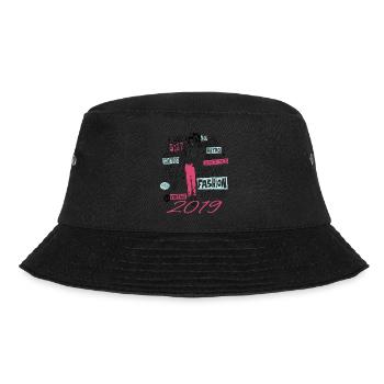 Jahrgang 2019 Geschenk Geburtstag 2019 Mädchen 2019 - Bucket Hat - Schwarz - Vorne - Lela (165cm)
