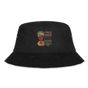 I Can Do All Through Christ African American - Bucket Hat - black - Front - Lela (165cm)