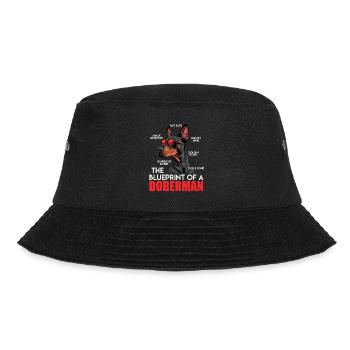 Doberman Owner BLUEPRINT OF A DOBERMAN Funny - Bucket Hat - black - Front - Lela (165cm)