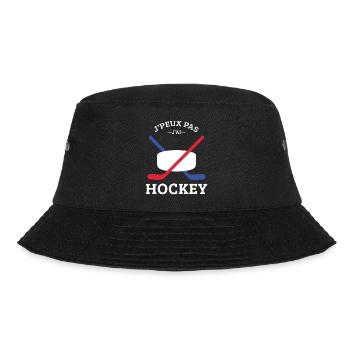 Ich kann nicht Ich habe Hockeyspieler Lustiger Hockeyspieler - Bucket Hat - Schwarz - Vorne - Lela (165cm)
