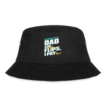 Turnen Papa Unterstützung Mit Stolz - Bucket Hat - Schwarz - Vorne - Lela (165cm)