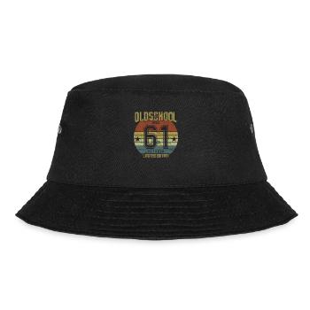October 1961 - Geburtstag im Oktober Oldschool - Bucket Hat - Schwarz - Vorne - Lela (165cm)